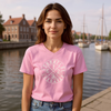 V-Neck Steuerholz T-Shirt Rosa